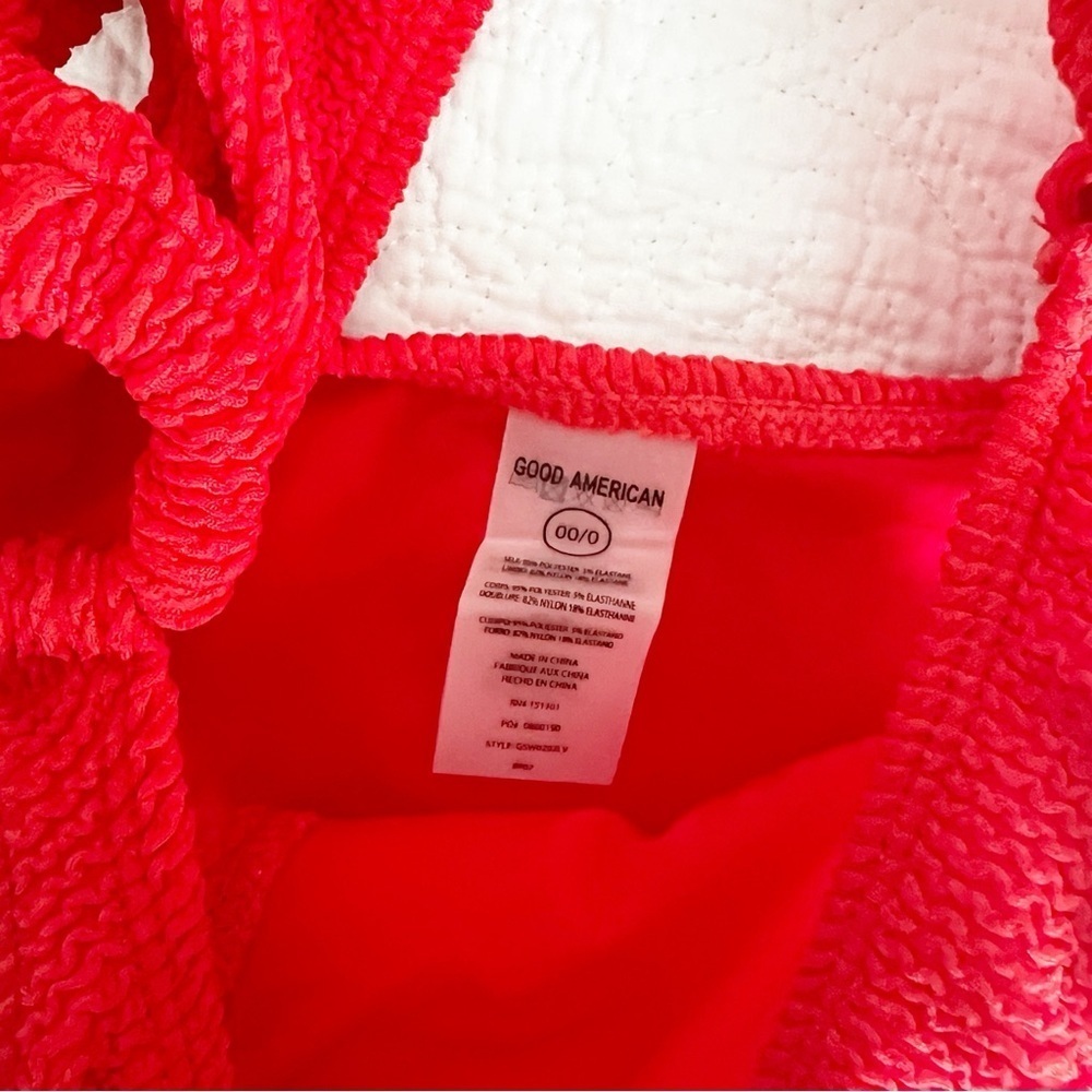 Good American Always Fits Sculpt Monokini Poppy Red Cut Out Size XS/S - Picture 3 of 8